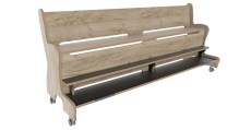 Hoogzit bank 185 cm grey craft oak Tangara Groothandel voor de Kinderopvang Kinderdagverblijfinrichting